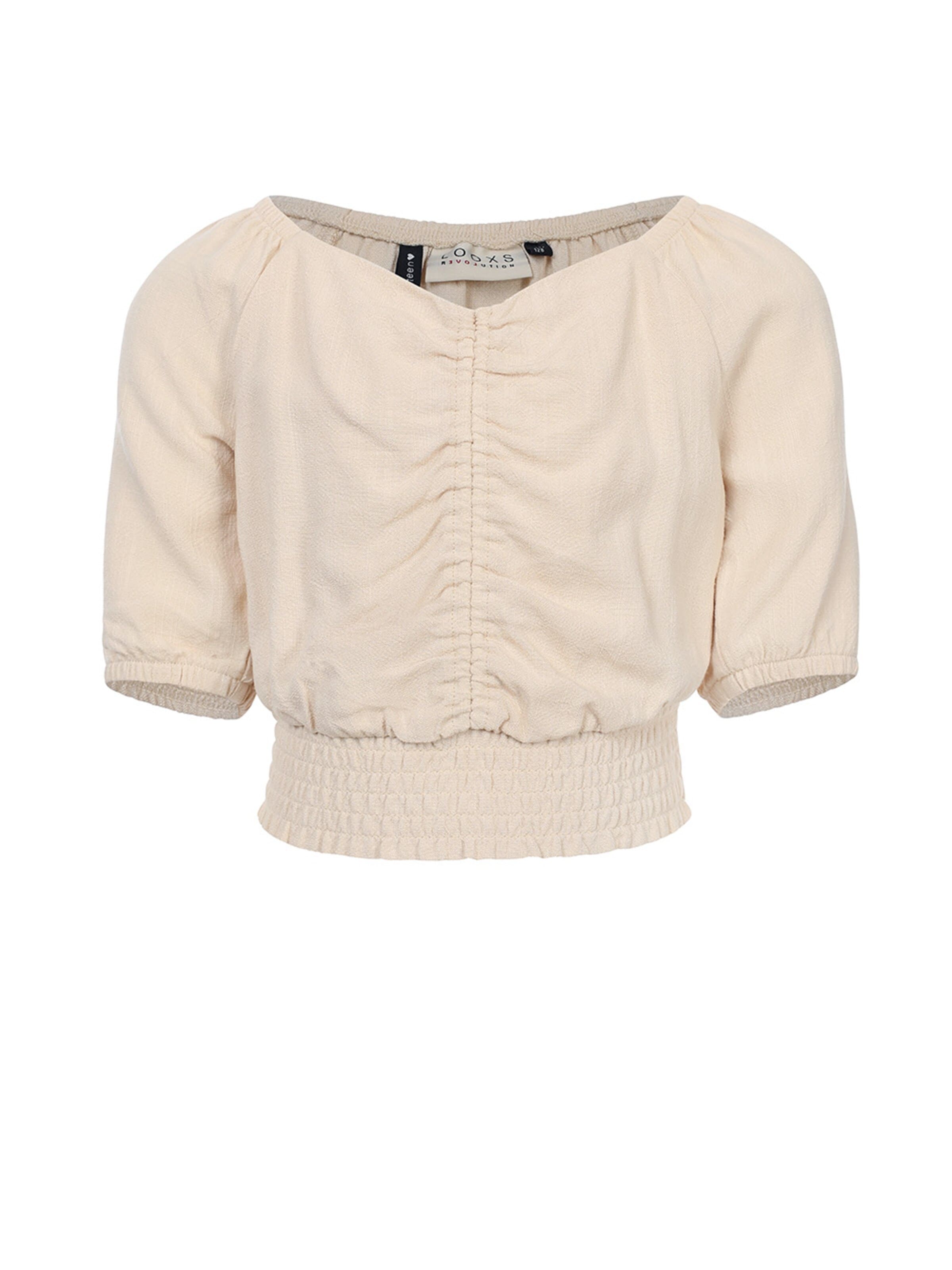 Looxs Revolution Blouse in Beige: front