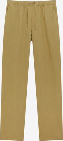 Pull&Bear Lużny krój Spodnie w kolorze żółty: przód