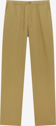 Loosefit Pantalon Pull&Bear en jaune : devant