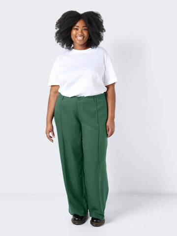 Noisy May Curve Wide leg Broek 'Pinola' in Groen