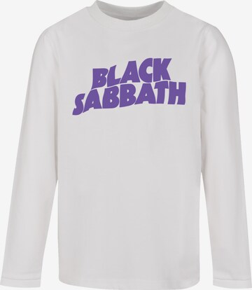 F4NT4STIC Shirt 'Black Sabbath Wavy Logo Black' in Wit: voorkant