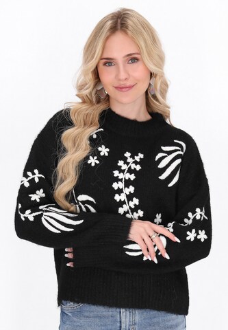 Pull-over IZIA en noir : devant
