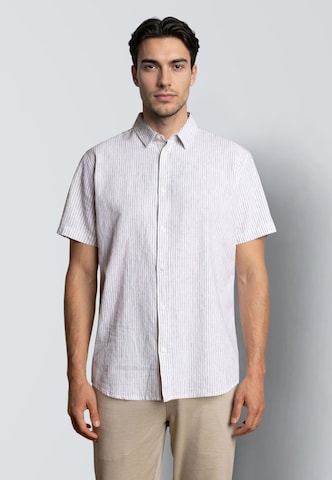 Clean Cut Copenhagen Comfort fit Overhemd 'Luca' in Wit: voorkant