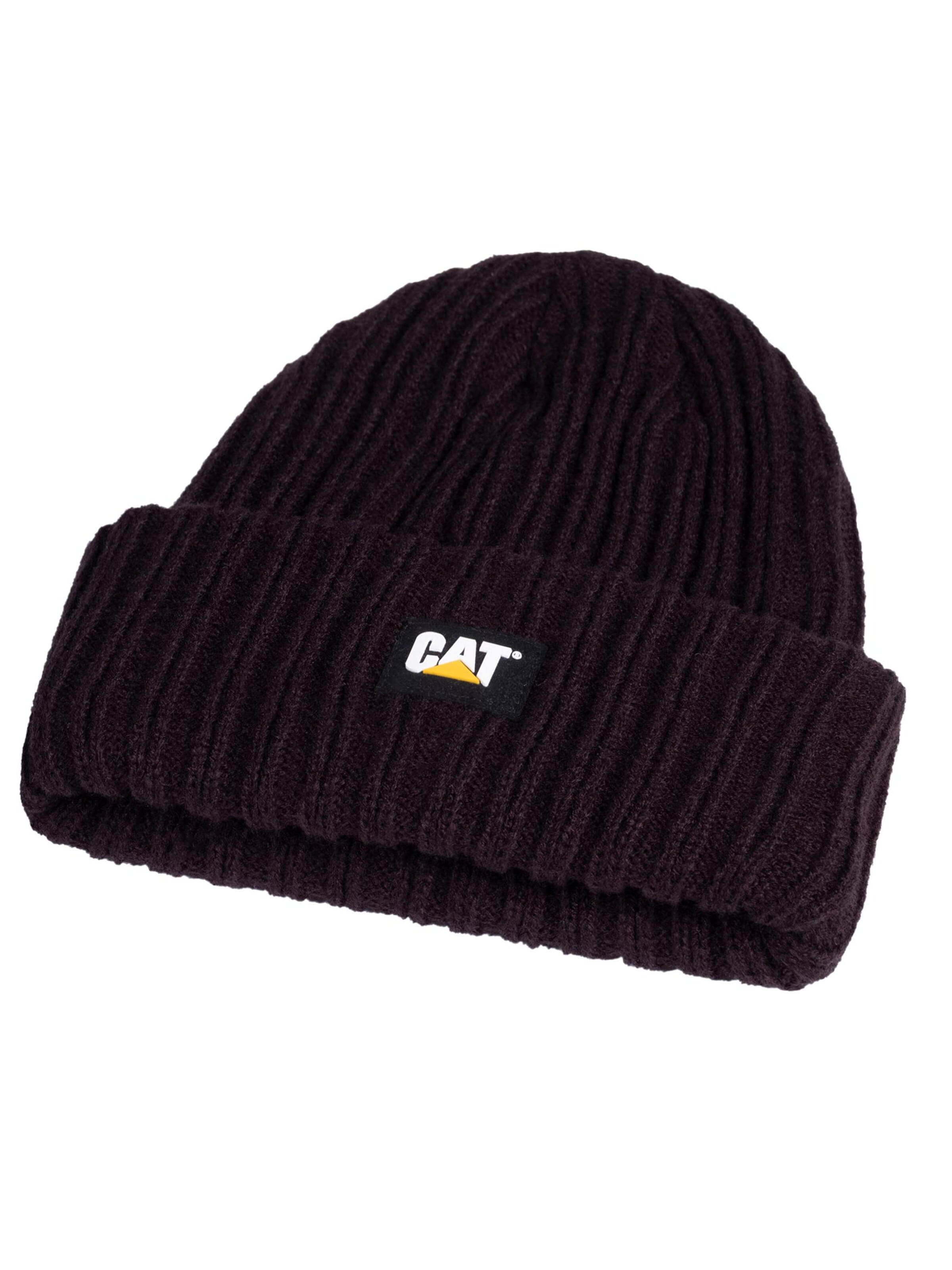 CATERPILLAR Beanie 'Workwear Rib C443' in Black