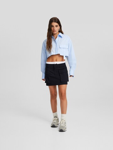 Chemisier Bershka en bleu