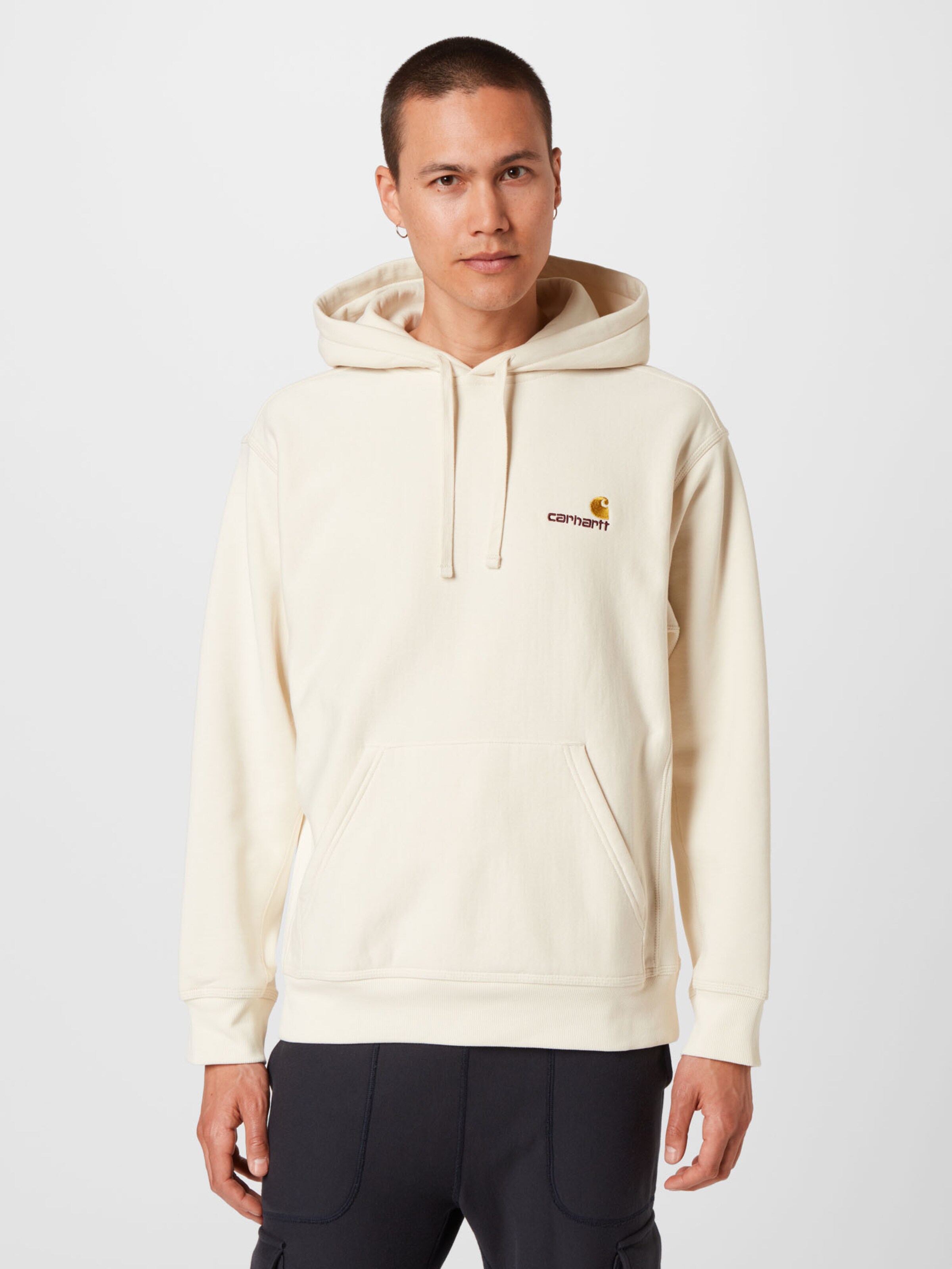 Cream carhartt sweatshirt sale