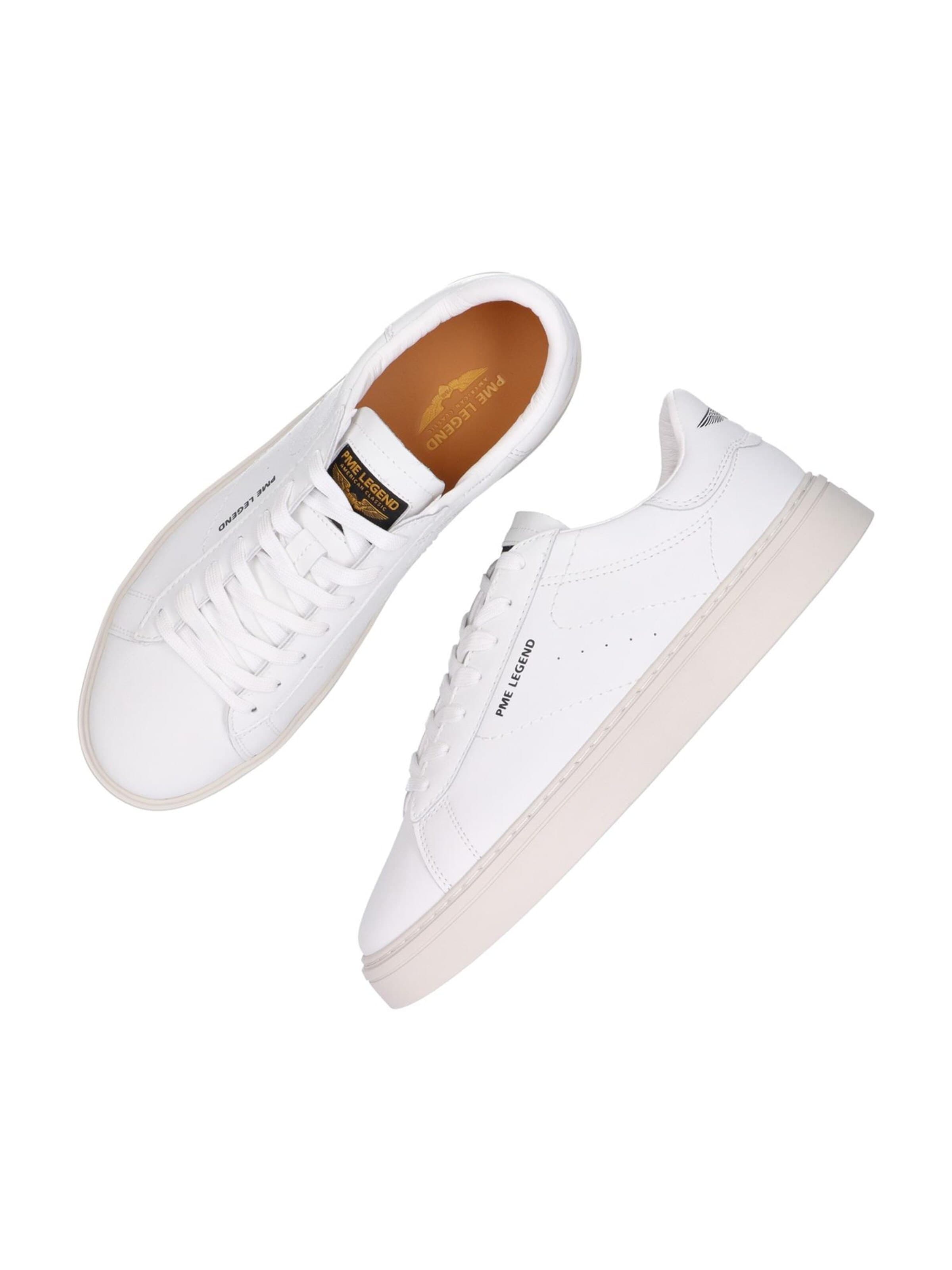 PME Legend Låg sneaker 'Rivet sneaker in leather' i vit