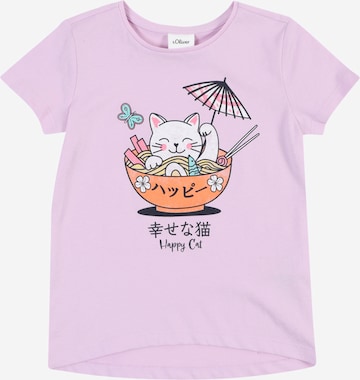 s.Oliver Shirt in Lila: voorkant