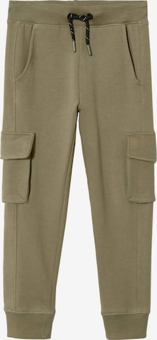 MANGO KIDS Tapered Pants 'Victor' in Green: front