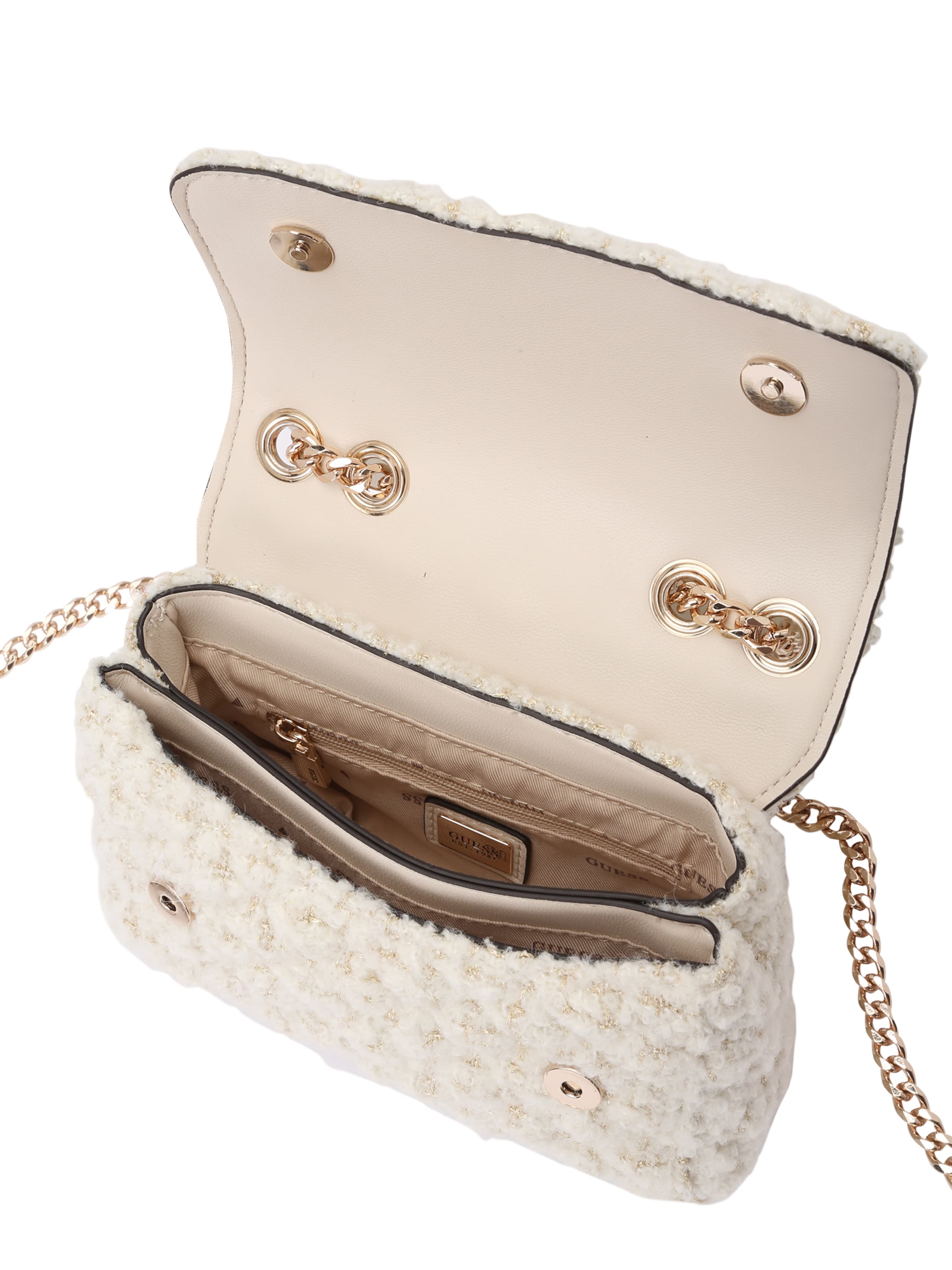 Sac à bandoulière 'EVERLEE MINI CNVRTVLE XBDY FLP' GUESS en beige
