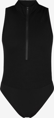 juoda NAEMI Marškinėliai-glaustinukė 'Fashion Look': priekis