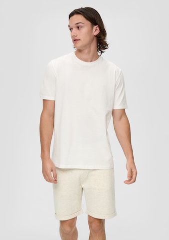 Regular Pantaloni de la QS pe bej: față