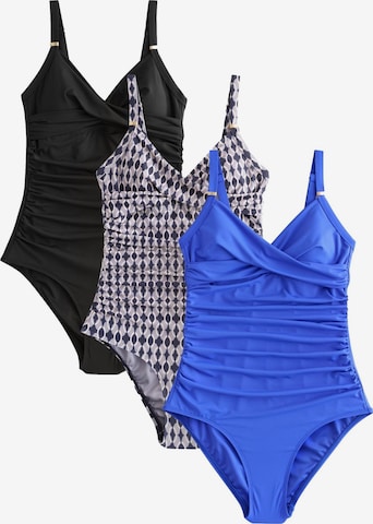 Next Shaping Swimsuit in Blue: front