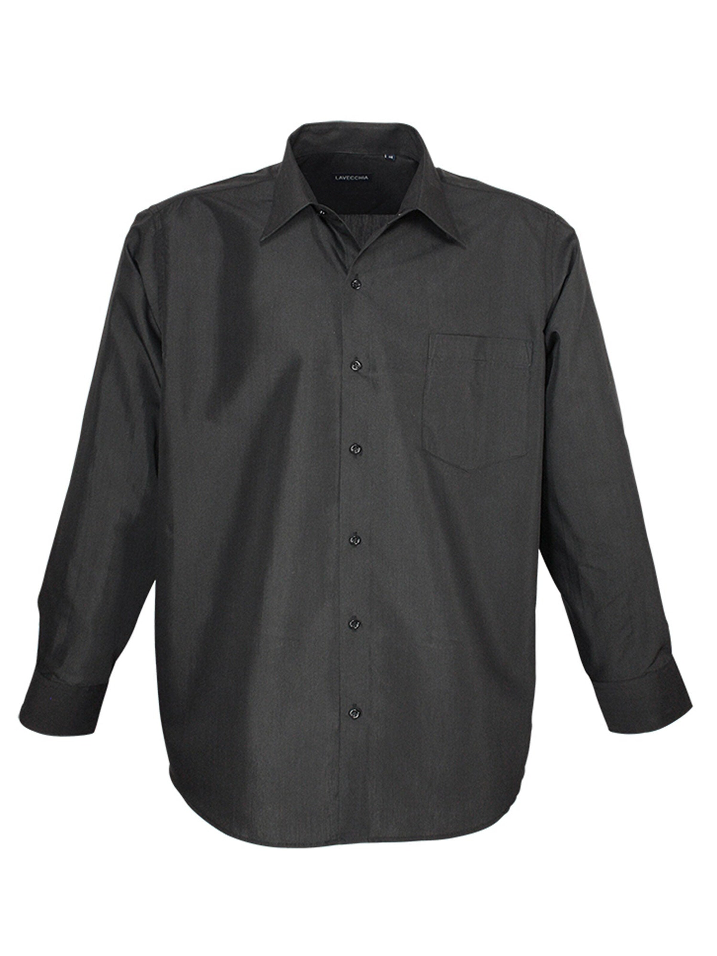 Lavecchia Button Up Shirt 'HLA-1314' in Black: front