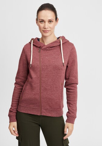 Oxmo Kapuzensweatjacke 'Vicky Zip-Hood' in Rot: predná strana