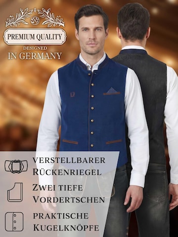 Steigenhöfer Traditional Vest 'Edmund' in Blue