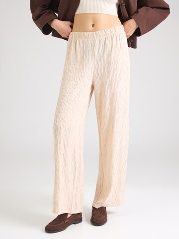 TOPSHOPWide Leg/ Široke nogavice Hlače 'JOSA' - bež boja: prednji dio