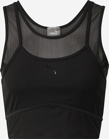 PUMA Sporttop in Zwart: voorkant