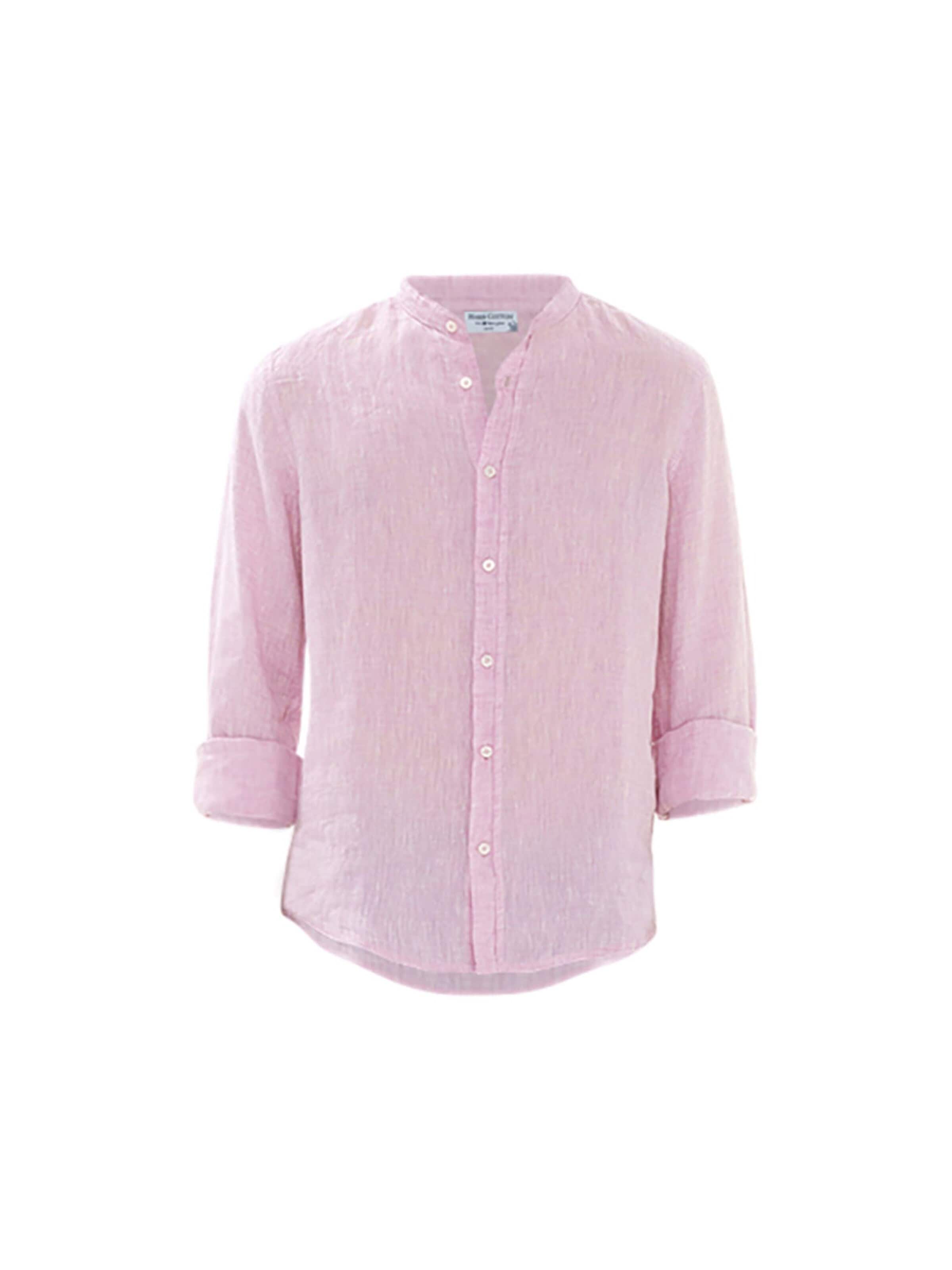 Coupe slim Chemise Haris Cotton en rose : devant