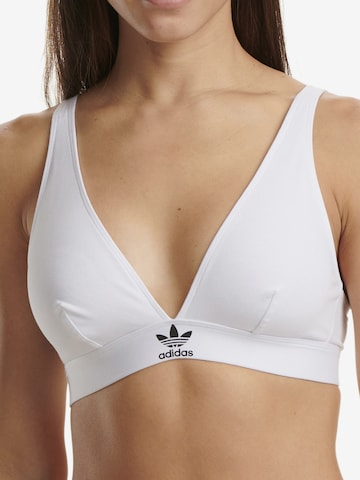 ADIDAS ORIGINALS Triangle Bra in White: front