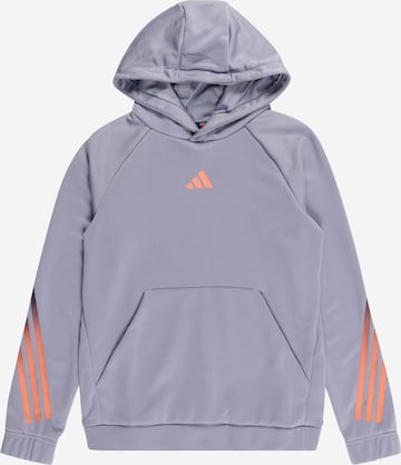 ADIDAS SPORTSWEAR Sportief sweatshirt 'Train Icons Aeroready 3-Stripes' in Grijs: voorkant