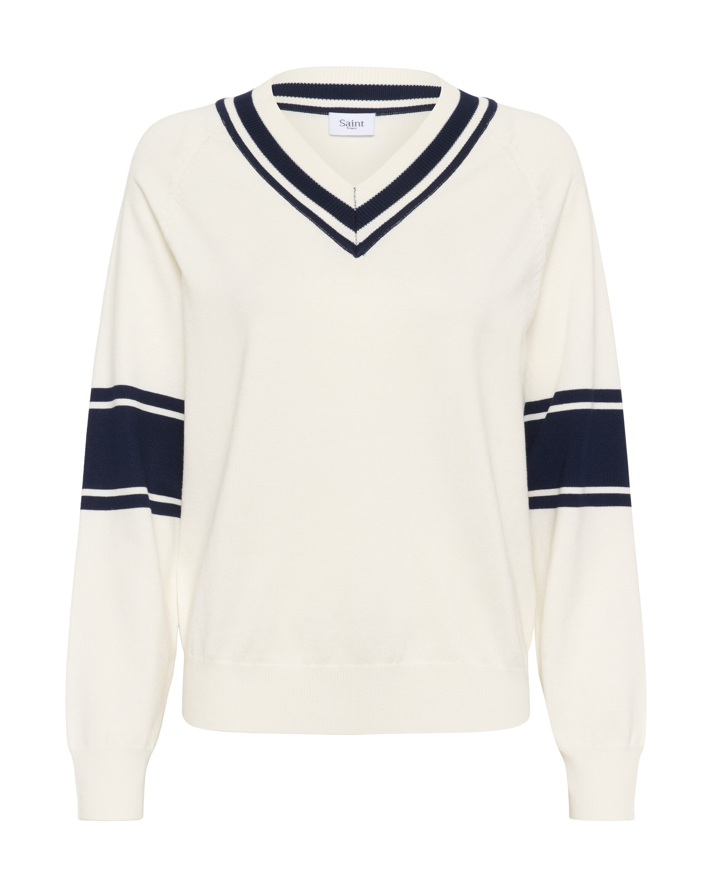 SAINT TROPEZ Pullover 'Milissa' i hvid: forside
