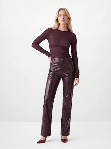 Hoermanseder - regular Pantalón 'Croco' en rojo