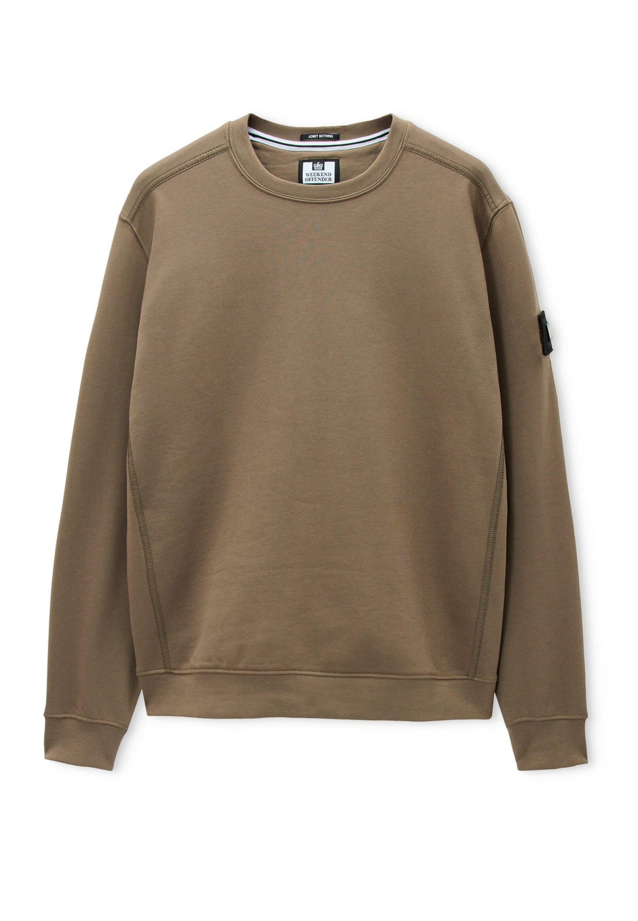 Weekend Offender Sweatshirt 'Thunder' in Braun: Vorderseite