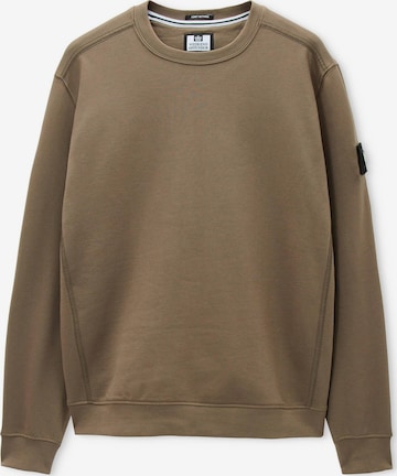 Weekend Offender Sweatshirt 'Thunder' in Braun: Vorderseite