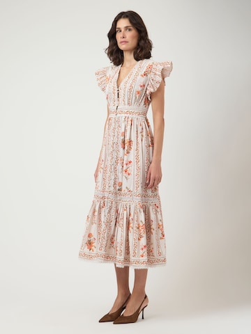 Robe 'FLORATINA' YAS en beige