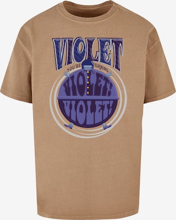 T-Shirt 'Willy Wonka - Violet Turning' ABSOLUTE CULT en beige : devant