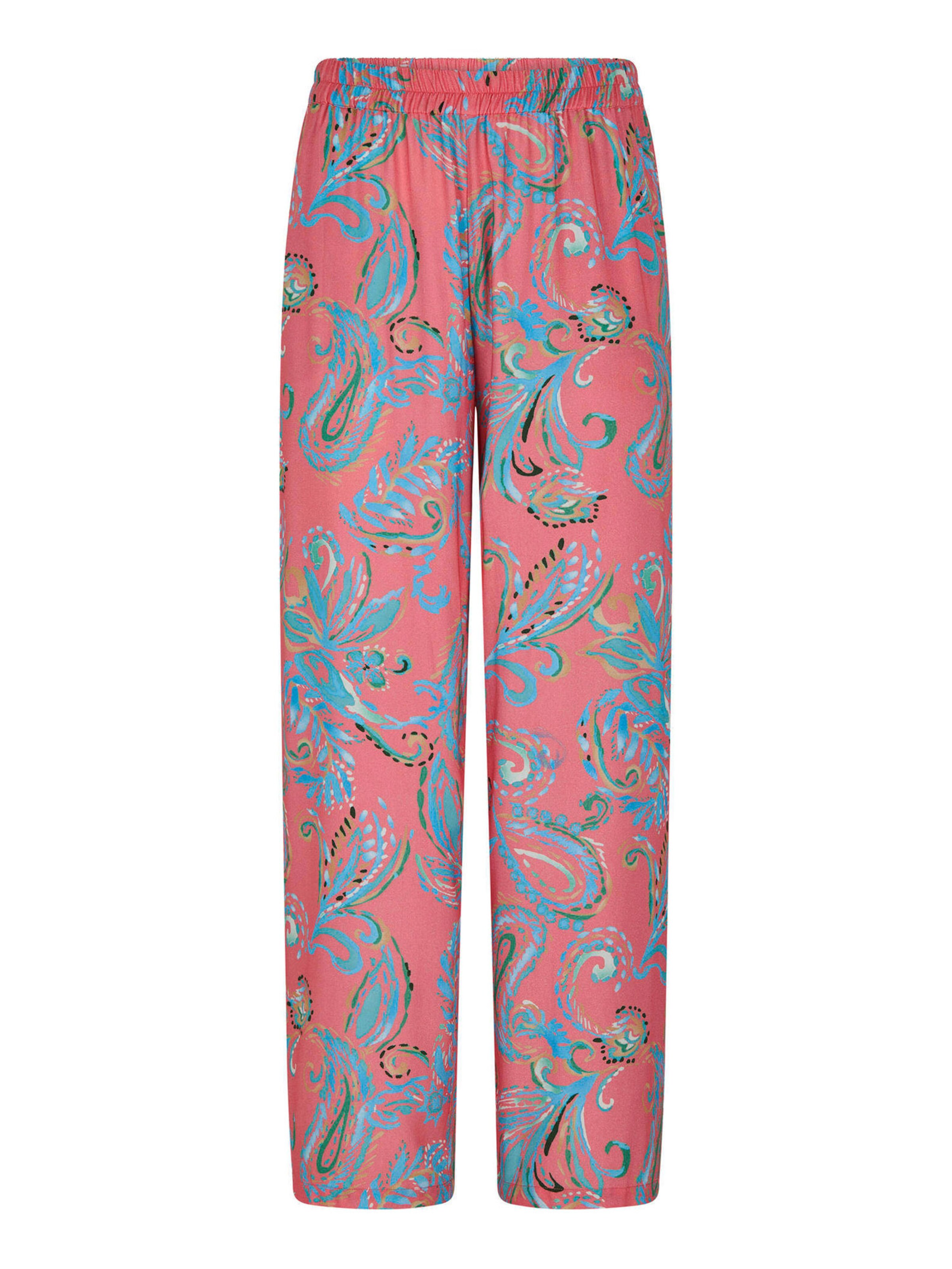 Goldner Broek 'Vera' in de kleur Lichtblauw / Groen / Koraal, Productweergave