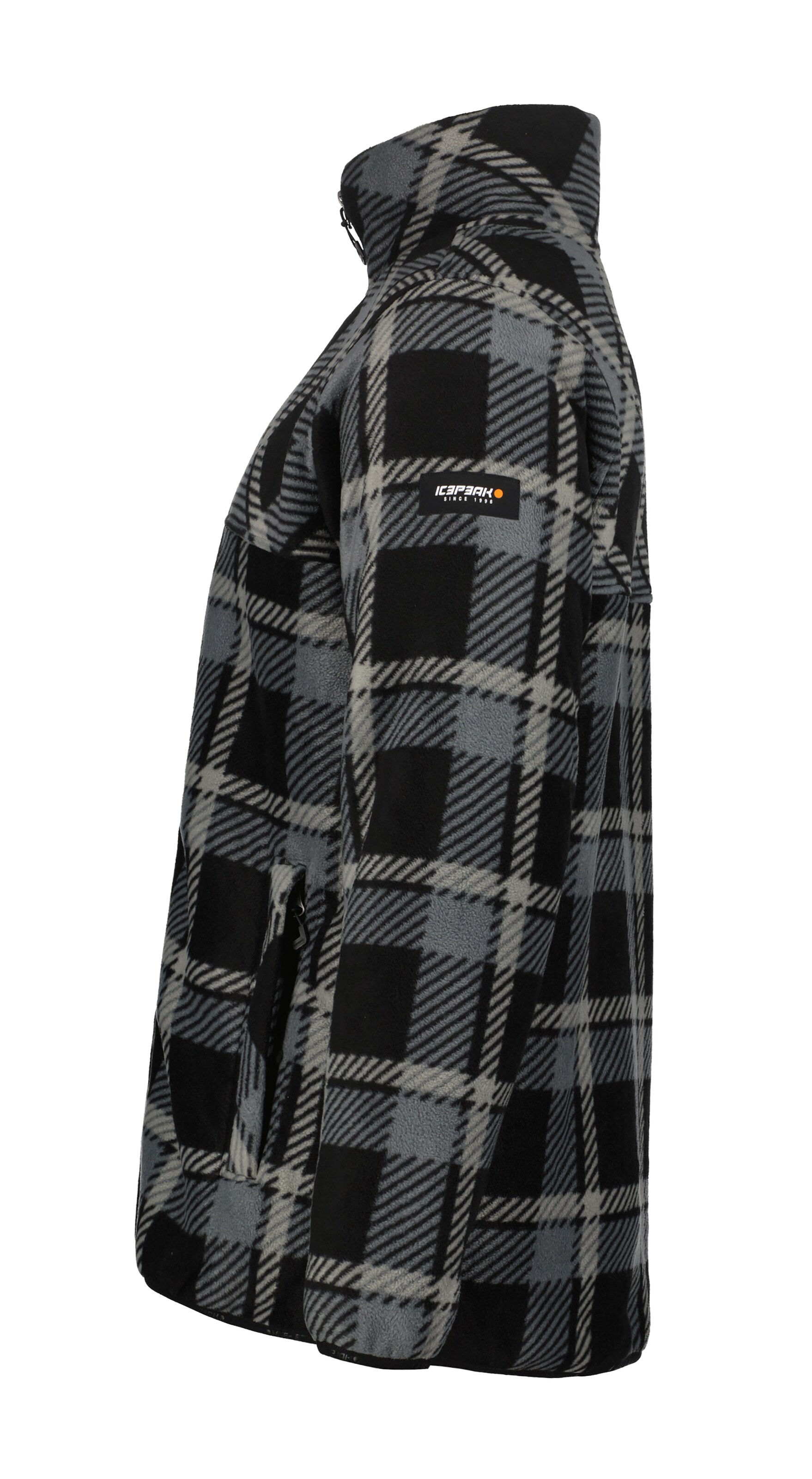 ICEPEAK Athletic Fleece Jacket in Black