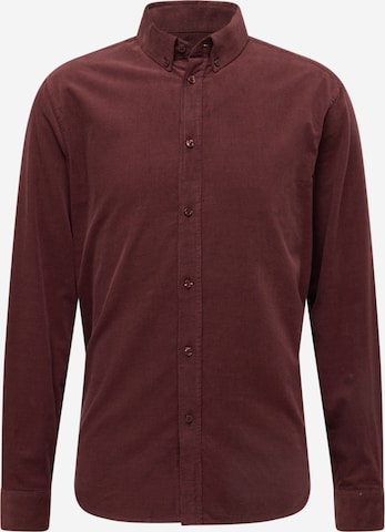 Samsøe Samsøe Regular fit Button Up Shirt 'Liam' in Red: front
