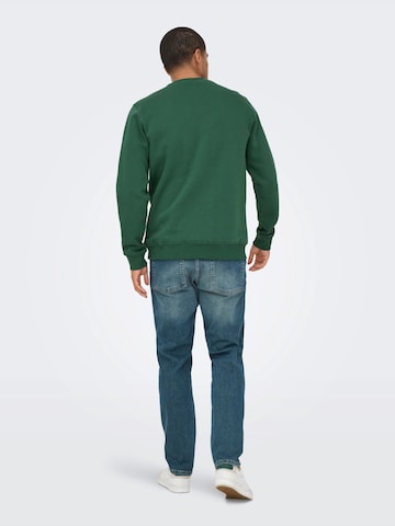 Only & Sons Sweatshirt 'ONSCONNOR' in Green