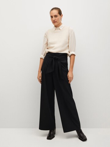 MANGO Wide Leg Hose 'Envelop' in Schwarz