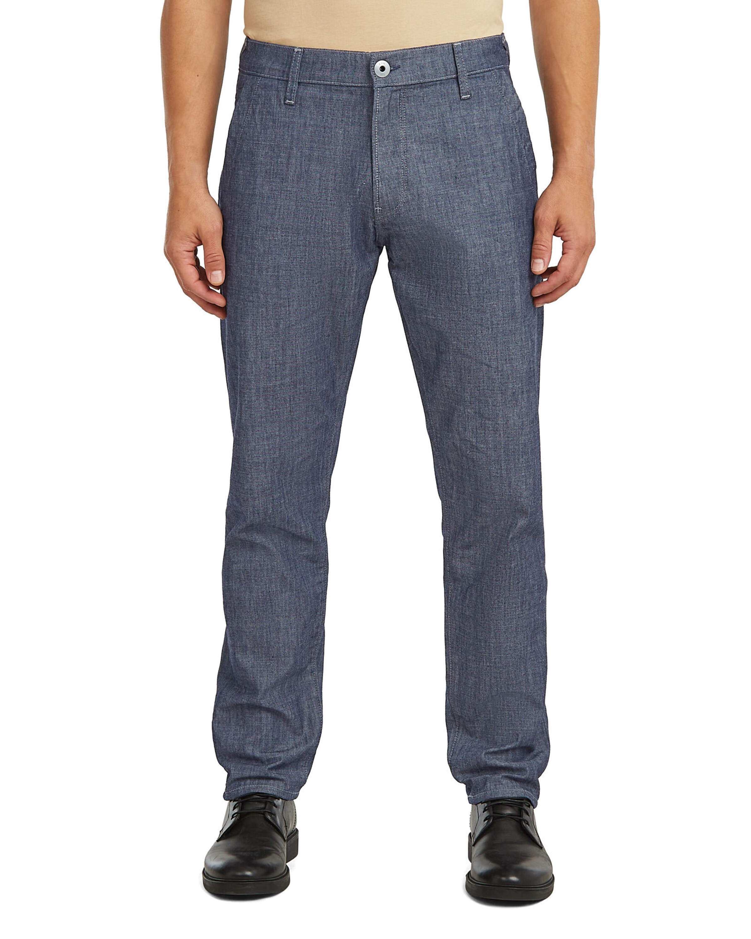 G-STAR Tapered Jeans 'Morry Tapered Denim Chino' in Blauw: voorkant