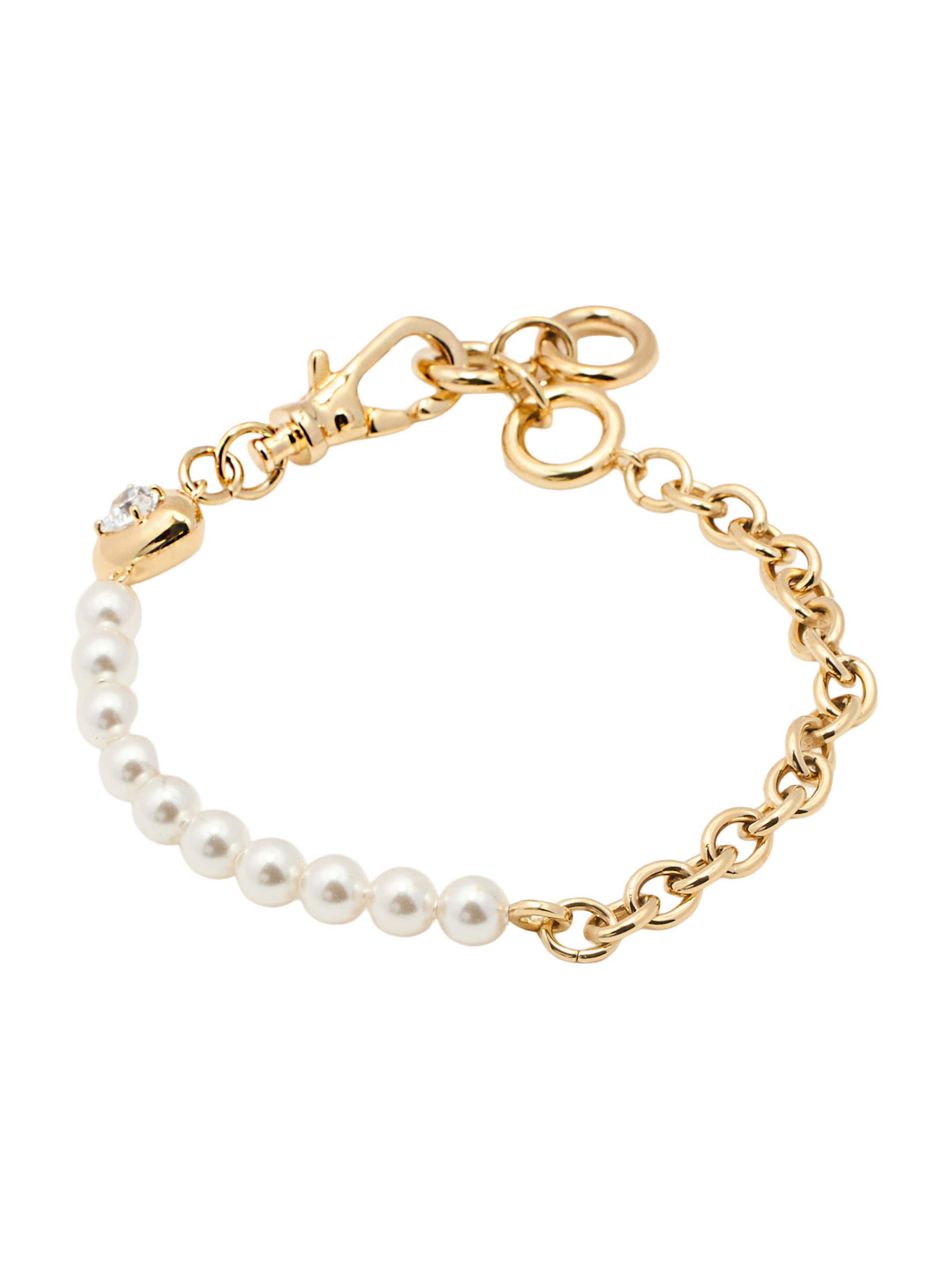 Braccialetto di Swarovski in bianco: frontale