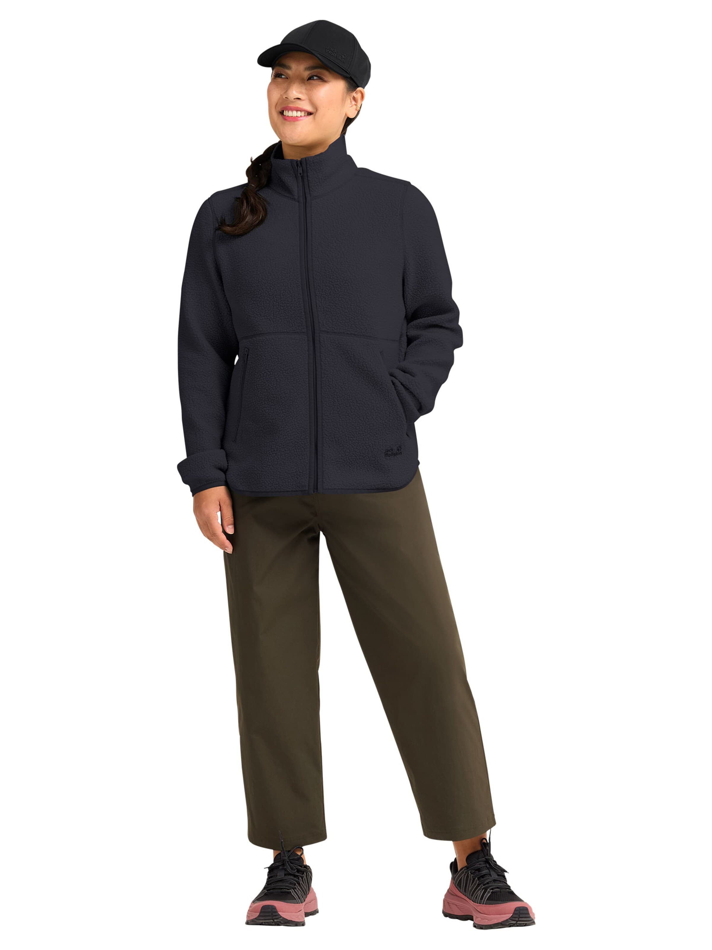 JACK WOLFSKIN Fleecejacke 'Lite Curl Full-Zip'‌‌‌‌‌‌ in Blau