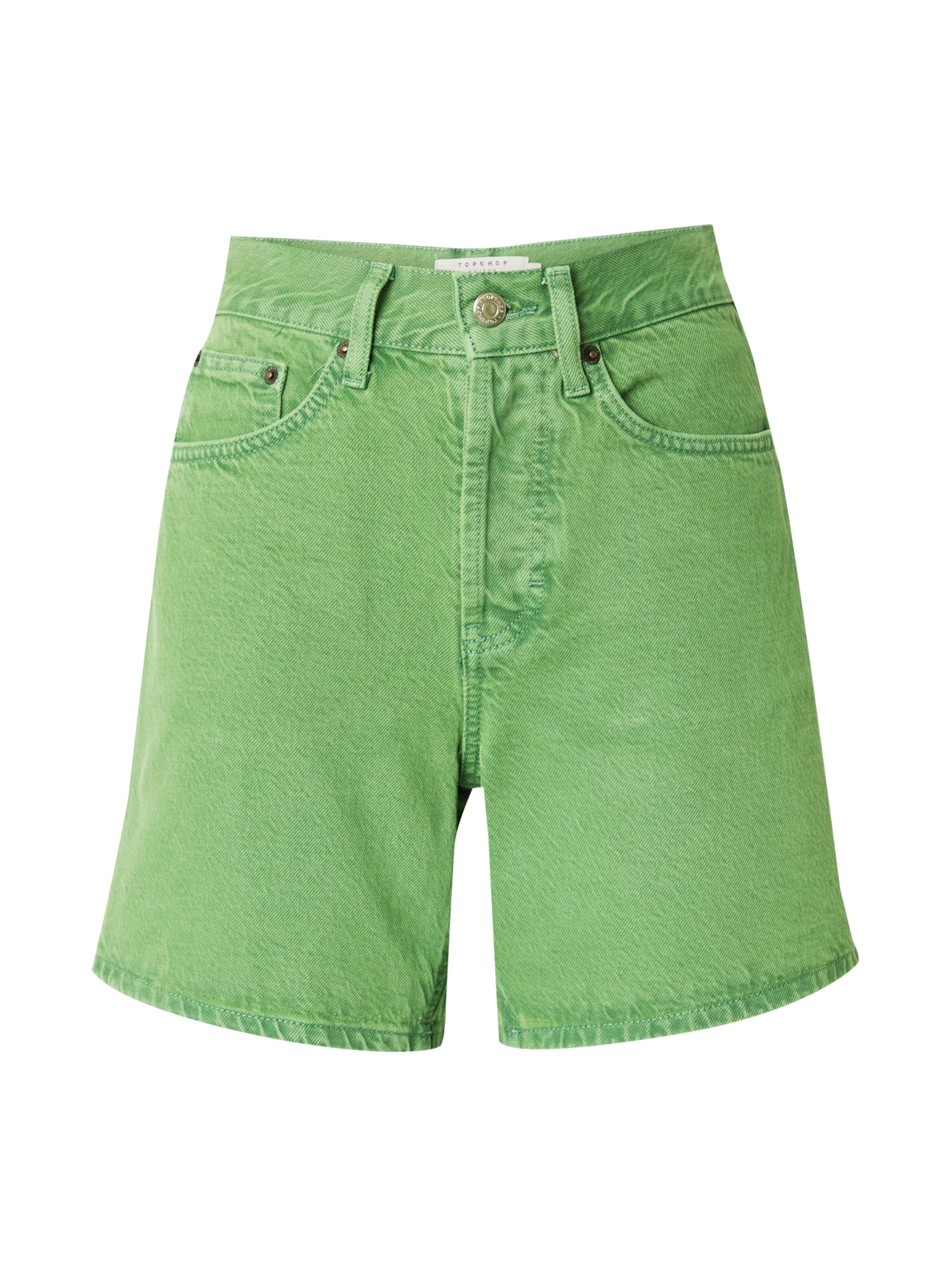 TOPSHOP regular Τζιν 'Editor' σε πράσινο: μπροστά