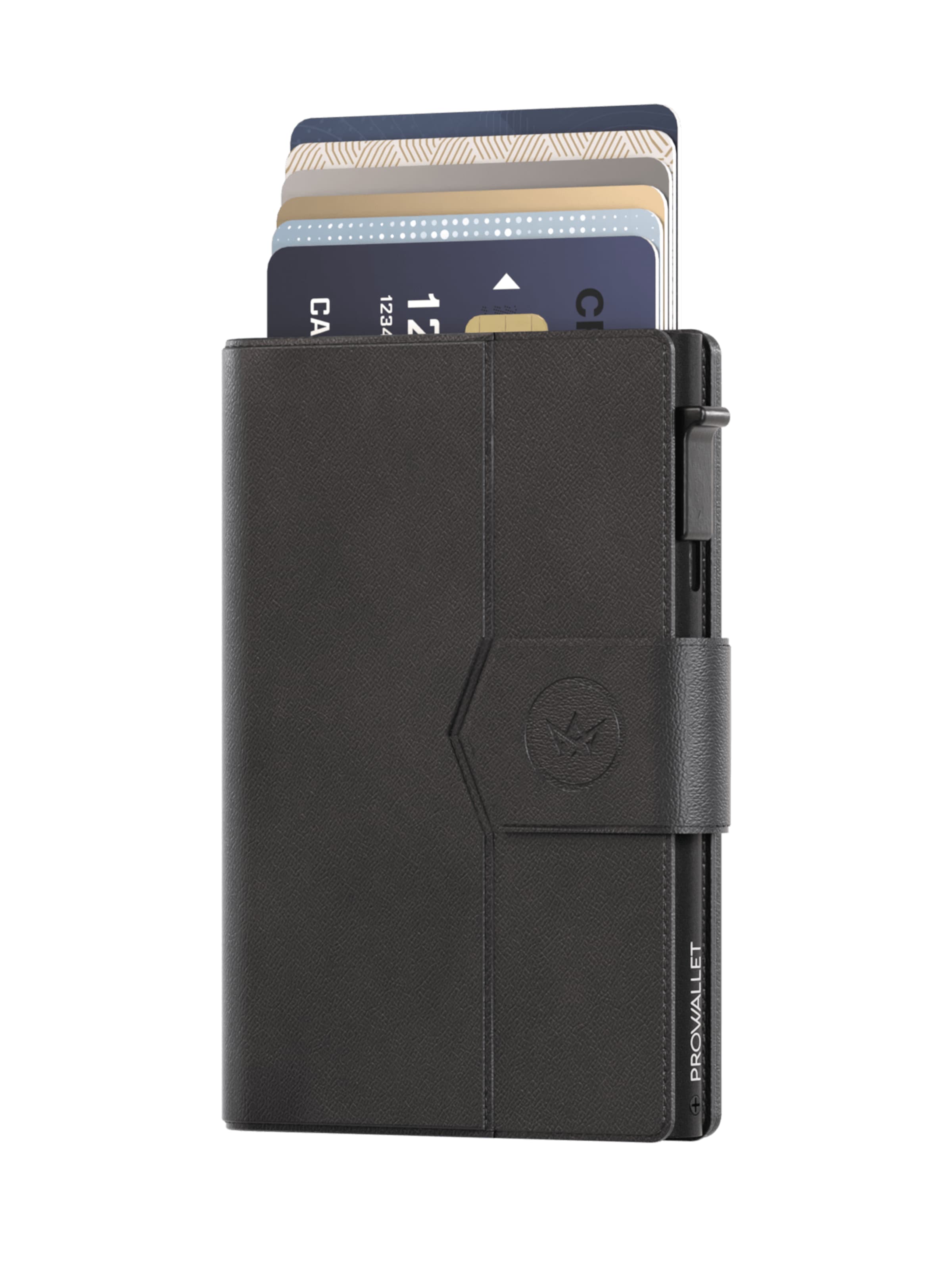 Prowallet Wallet 'Pasjeshouder Plus' in Black: front