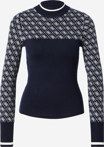 GUESS Свитер в Синий: спереди