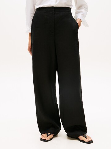 TOMMY HILFIGER Loosefit Hose in Schwarz: Vorderseite