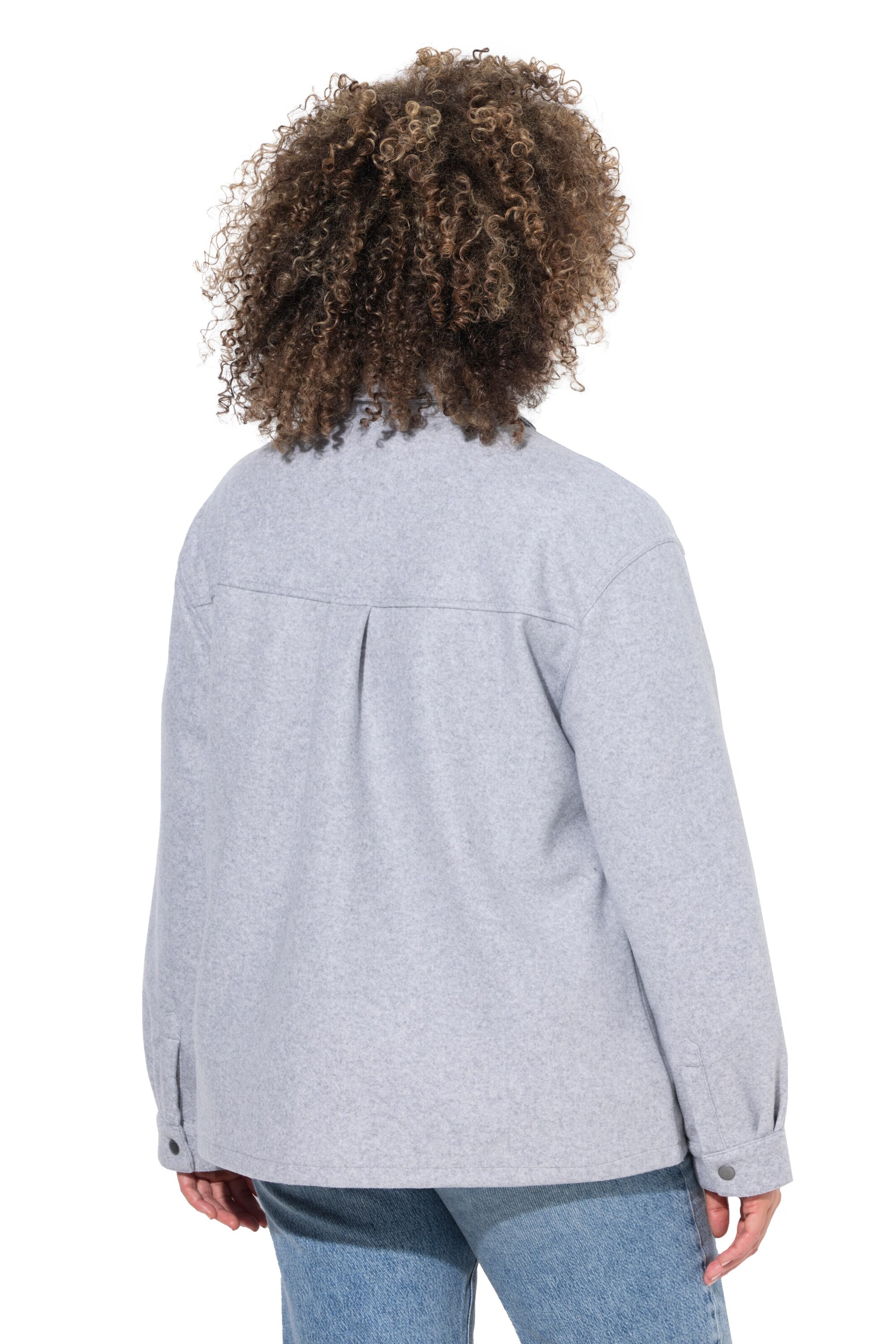 Ulla Popken Between-Season Jacket in Grey