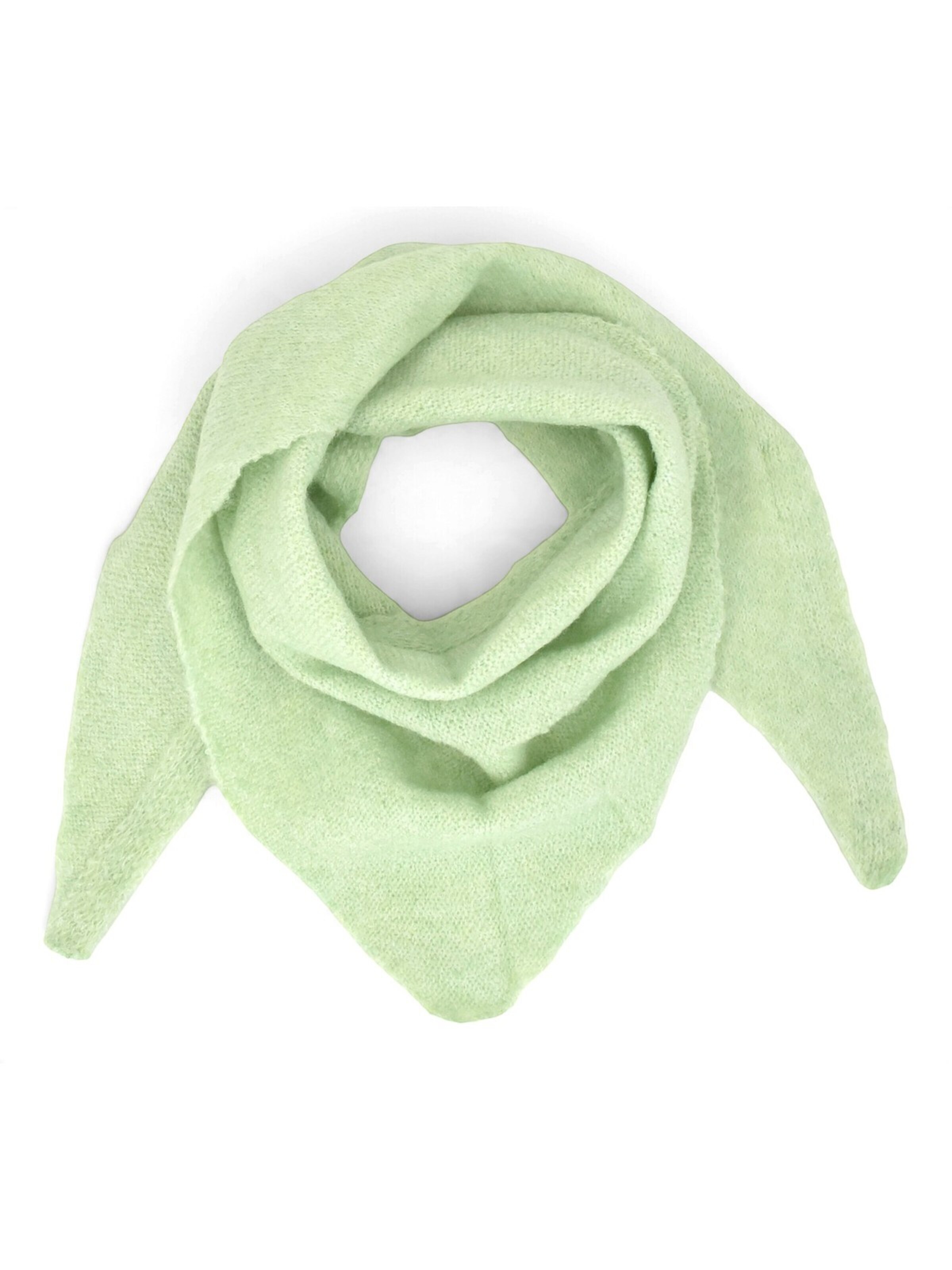 styleBREAKER Wrap 'Kleines Strick Dreieckstuch im Sophie Scarf Stil' in Green: front