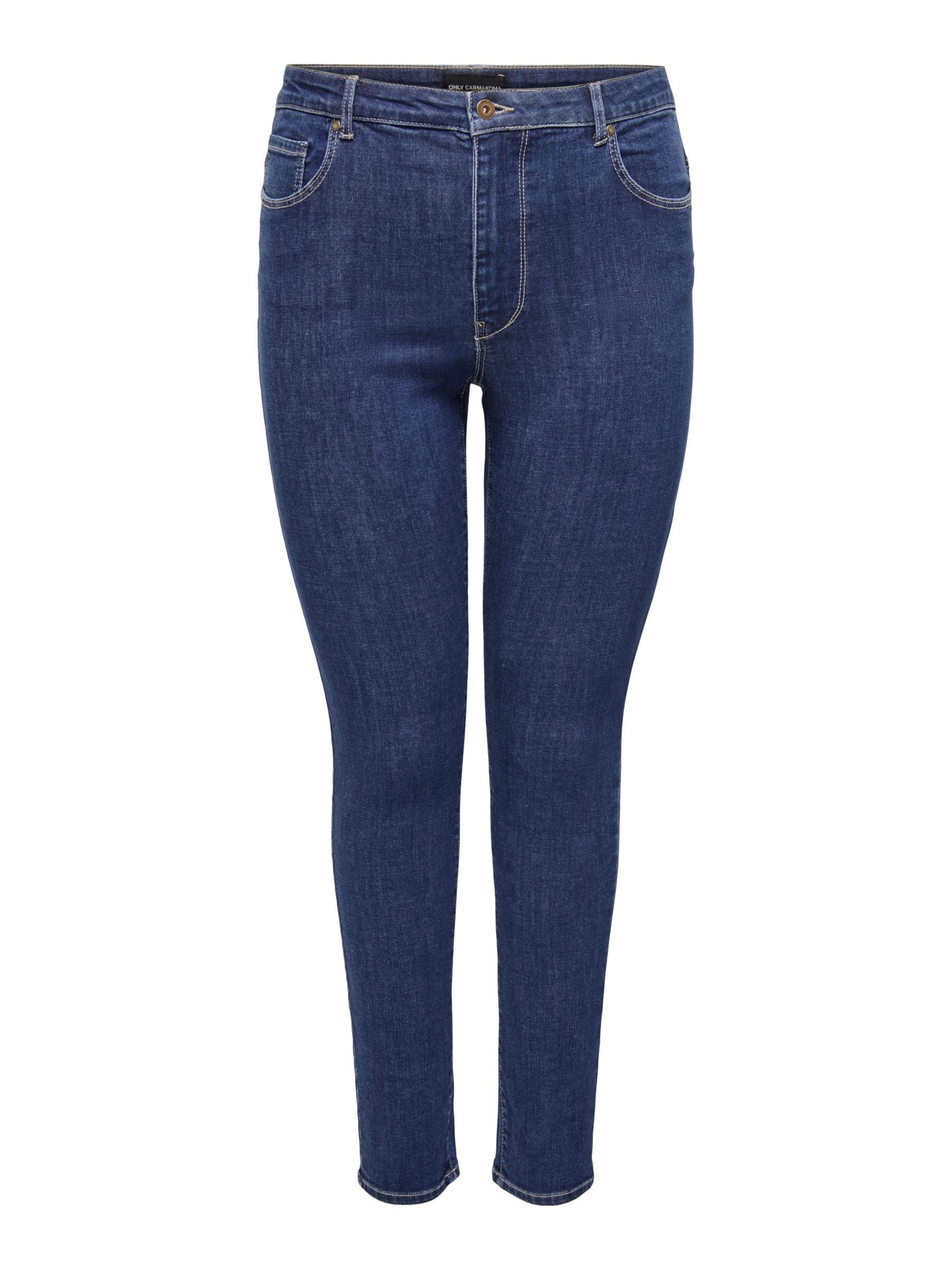 ONLY Carmakoma - Skinny Calças de ganga em azul: frente