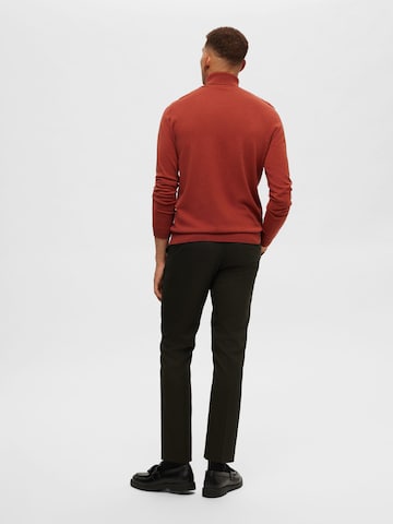 SELECTED HOMME Regular Fit Pullover 'Berg' in Braun