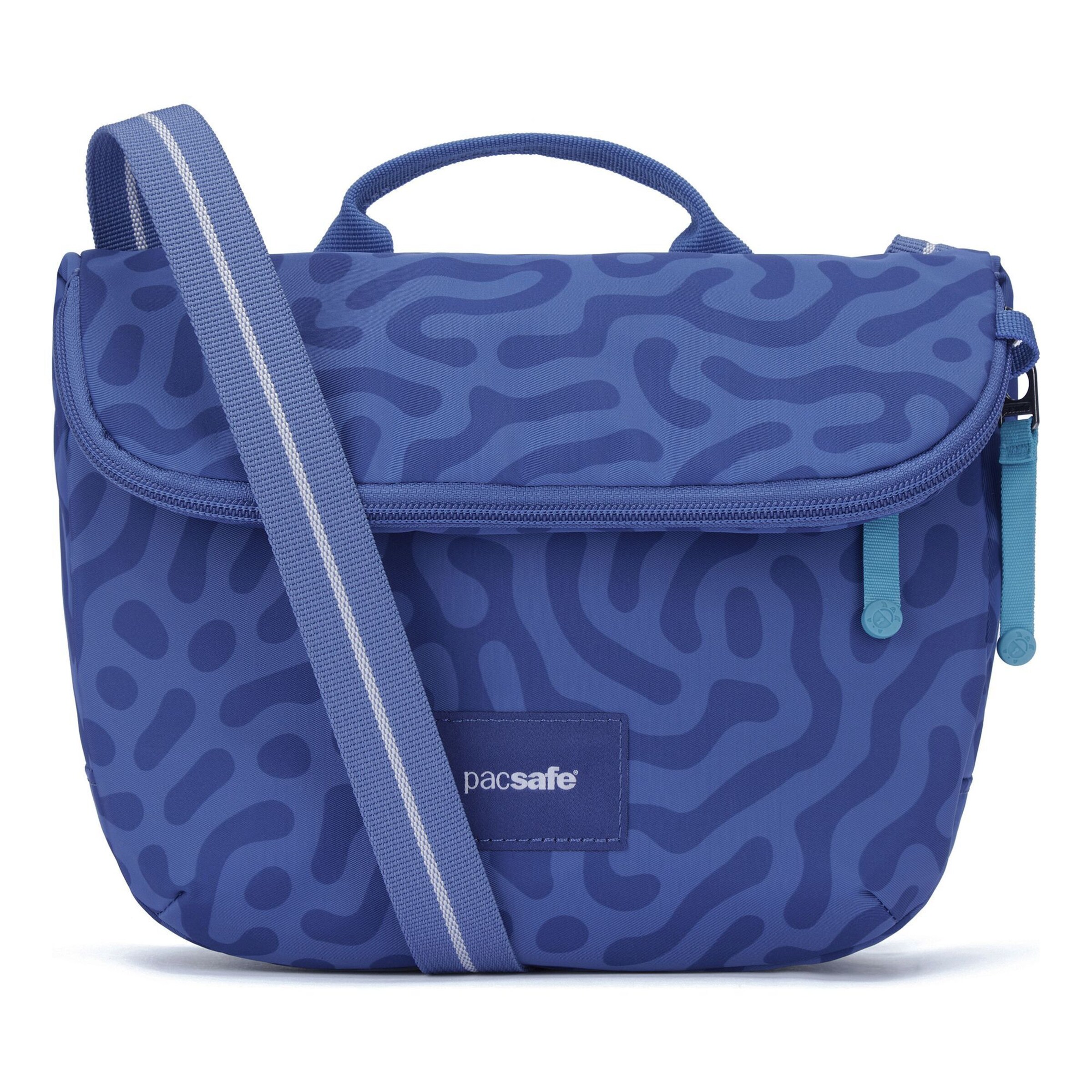 Borsa a tracolla di Pacsafe in blu: frontale