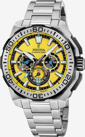 Montre à affichage analogique 'Chrono Bike' FESTINA en jaune : devant