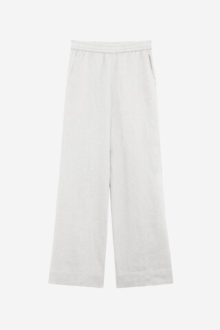 ECOALF Wide leg Broek in Wit: voorkant